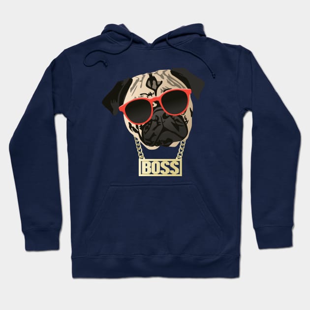 Pug Life - I am the Boss Shirt for Pug Parents Hoodie by riin92